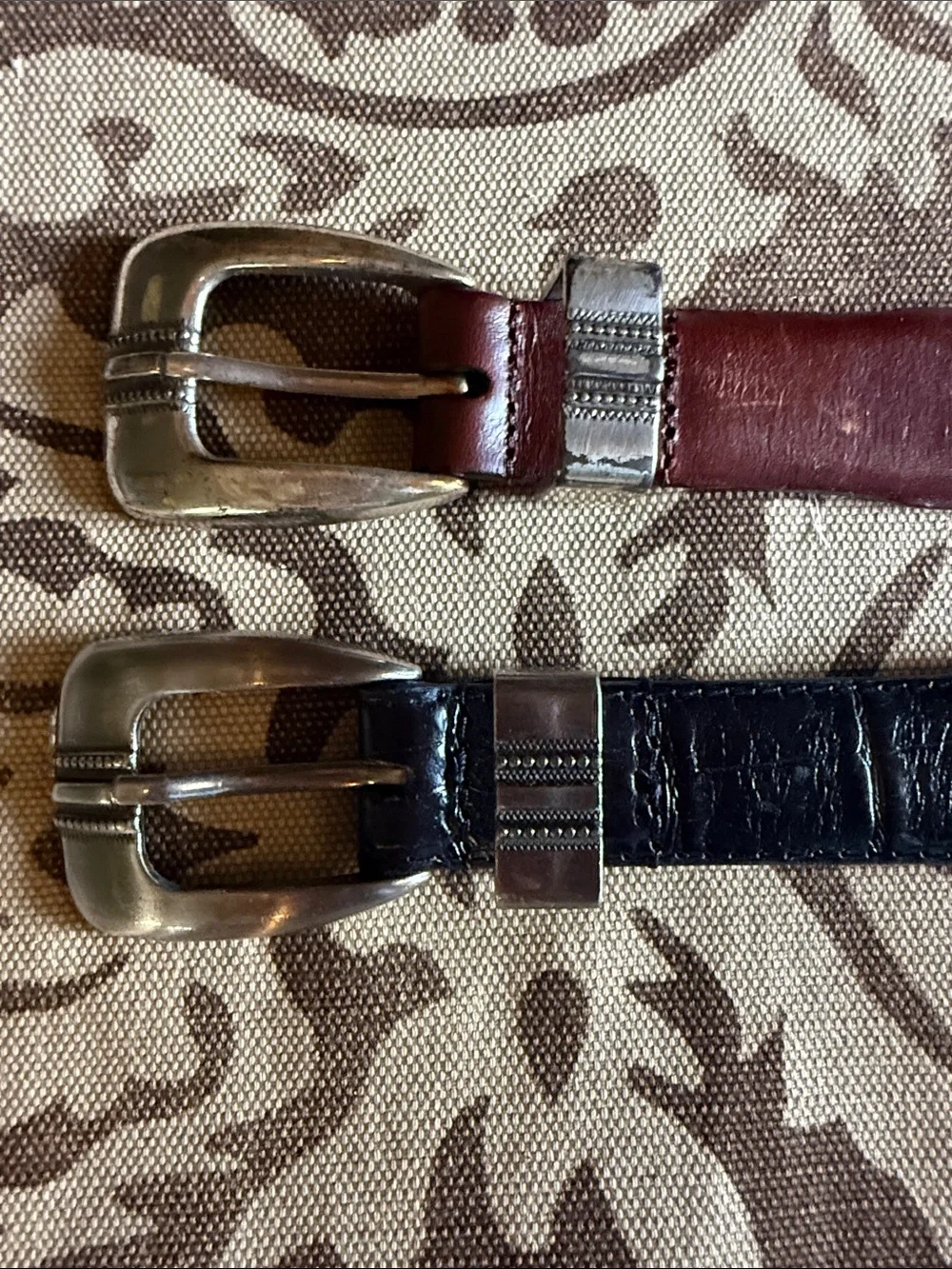 Leather Men's Belt – 2LSU Black and Brown belt